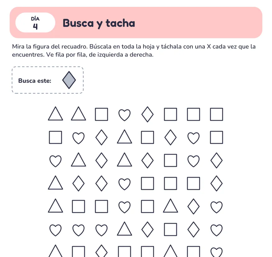 Página de busca y tacha